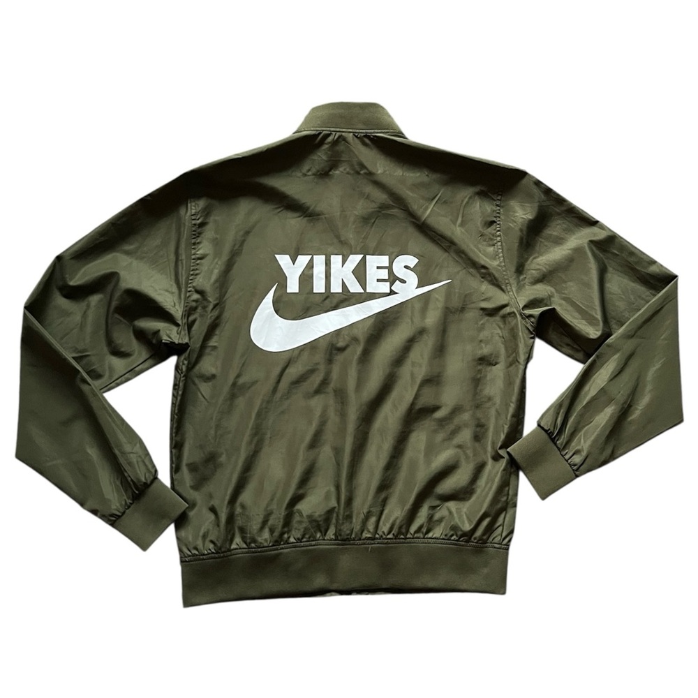 Bomber Jacket with Nike Parody Design